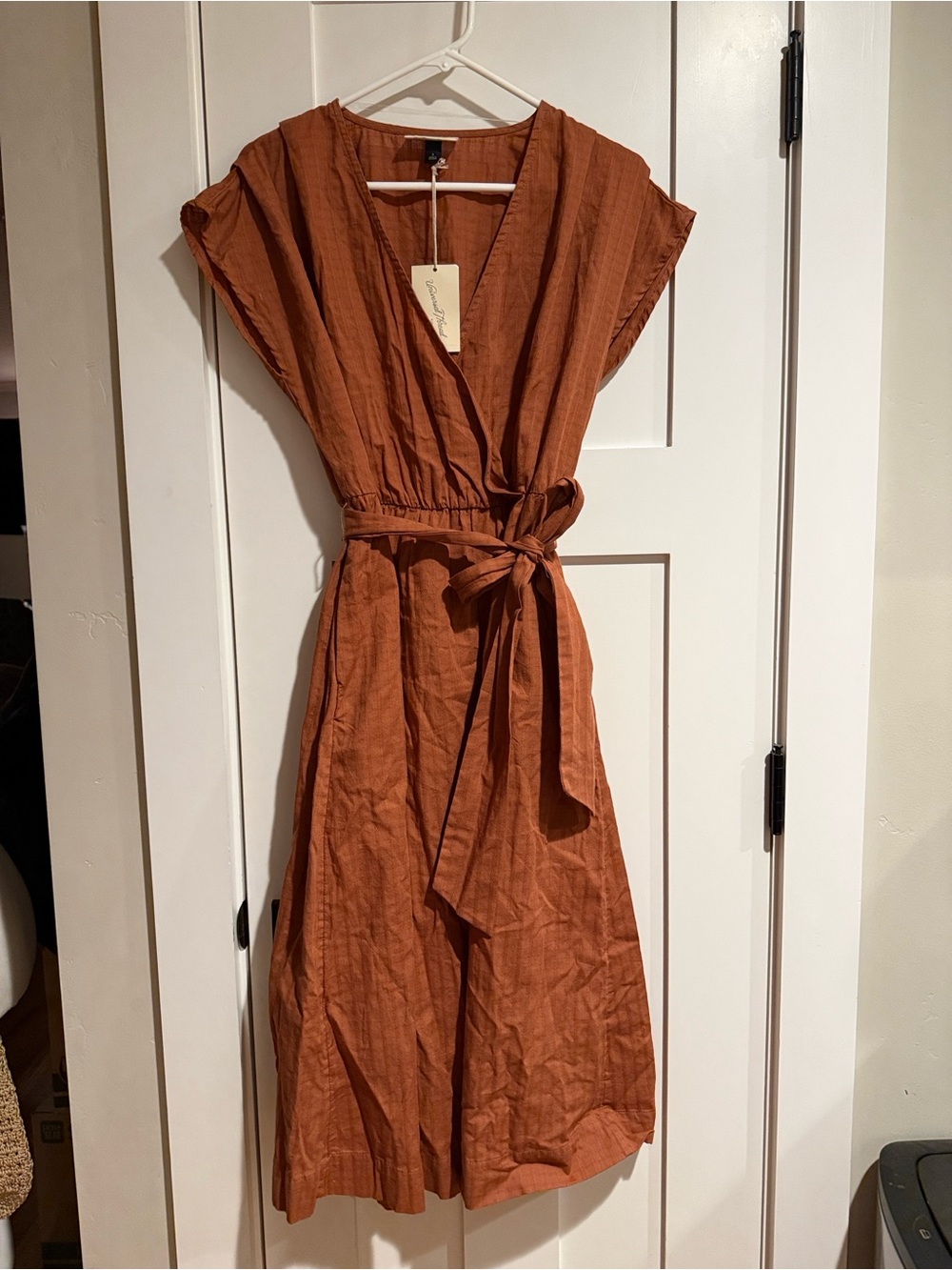 NWT Universal Thread Rust Midi Dress with Tie Waist